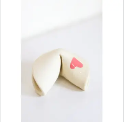 Sweetheart Ceramic fortune Cookie