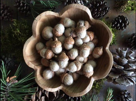 Single Felted Wool Acorn