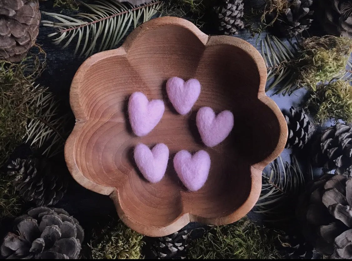 Hand Felted Wool Heart