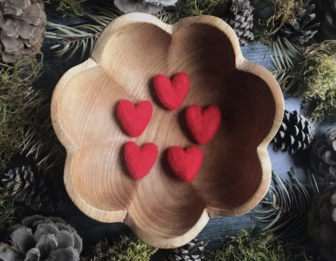 Hand Felted Wool Heart